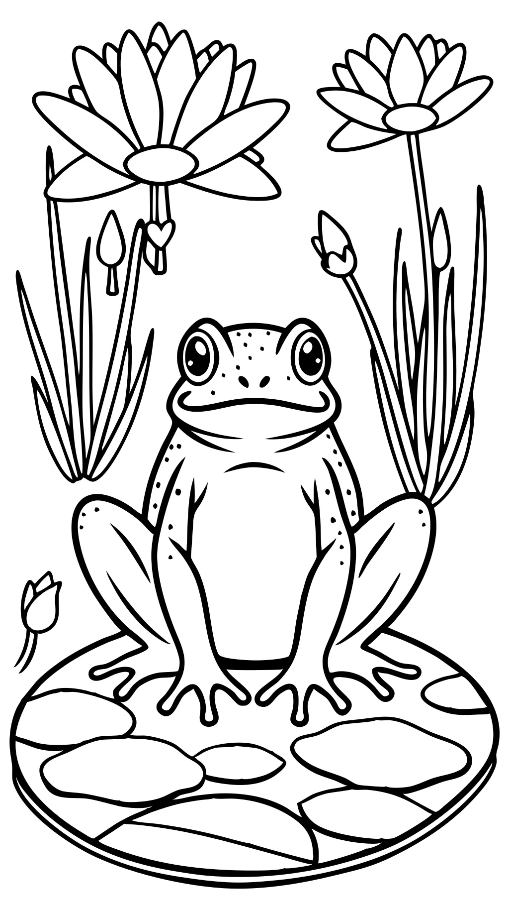 coloring page of a frog